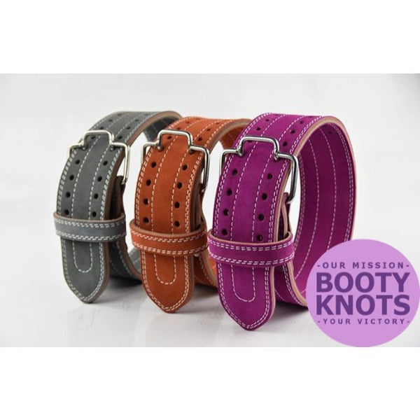 BootyKnots Leather Weightlifting Belt with Quick Lock